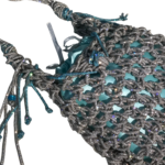 Borsa big Bag strass argento e acquamarina